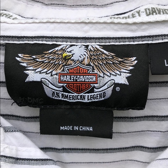 Harley Davidson Button Down Garage Tee - Picture 4 of 7